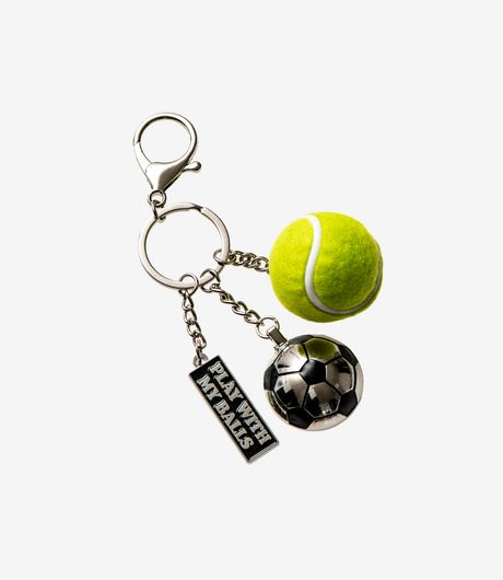 Carne Bollente Play With My Balls Keychain Multi