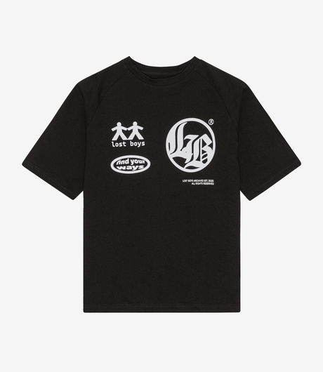 Lost Boys Archives Logo Mania Tee Black