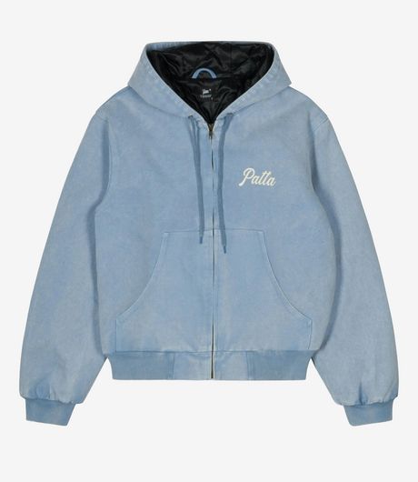 Patta Peace Canvas Hooded Jacket Light Blue Denim