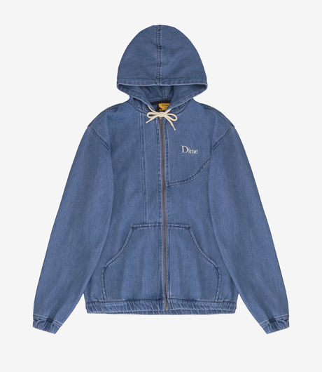 Dime Hooded Denim Bomber Light Wash