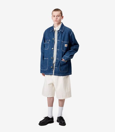 Carhartt WIP Brandon Short Smith Denim White Rinsed