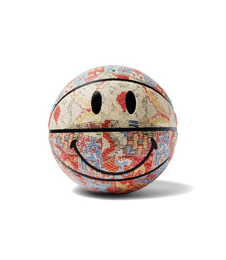 Chinatown Market Smiley Patchwork Rug Basketball Multi