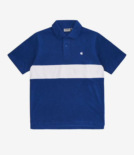 Carhartt WIP S/S Bayley Polo Gulf/White