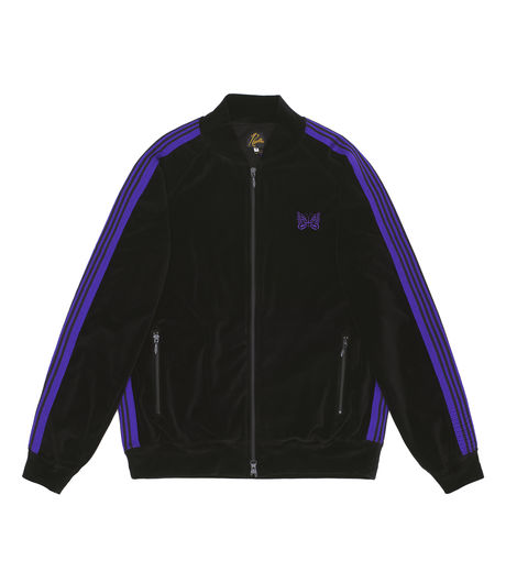 Needles Rib Collar Track Jacket Velour Black