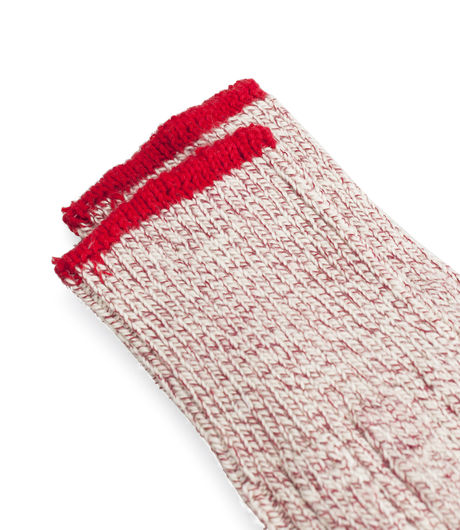 Universal Works Rib Socks Red