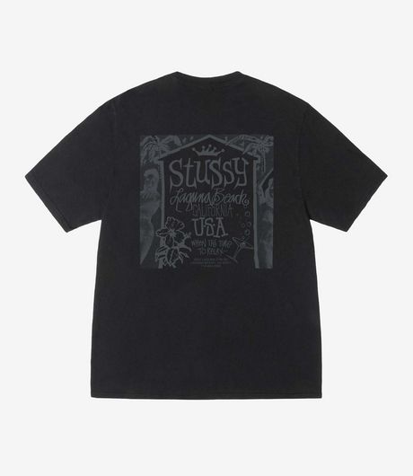 Stussy Beachhouse Pig. Dyed Tee Black