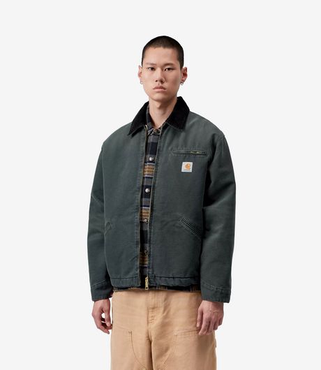 Carhartt WIP OG Detroit Jacket Dearborn Canvas Raven/Black Stone Canvas 
