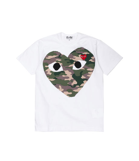 Comme des Garçons Play Heart Tee White/Camo