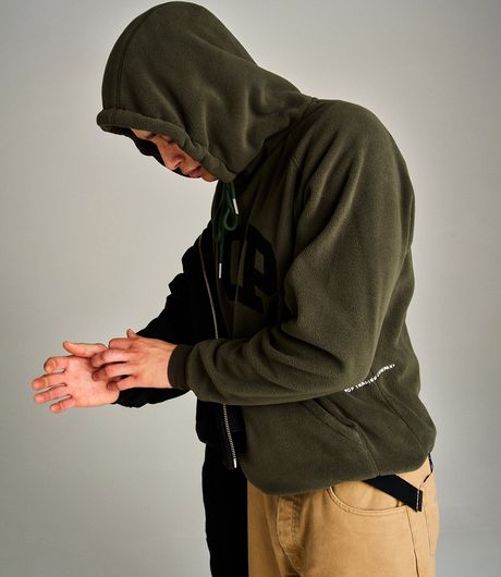 POP Trading Company Arch Hooded Sweat Duffel Green