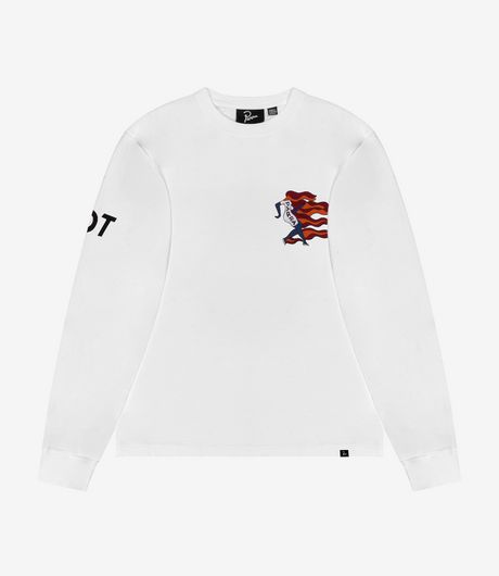 by Parra Not Finished Long Sleeve T-Shirt White