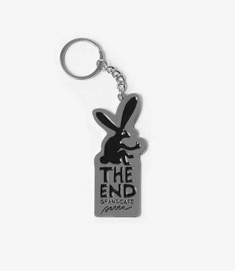By Parra Grand Cafe Bunny Key Chain Black