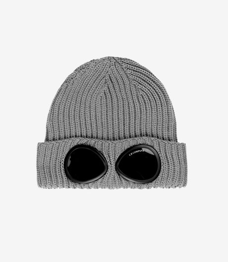 C.P. Company Extrafine Merino Wool Goggle Beanie Moon Melan