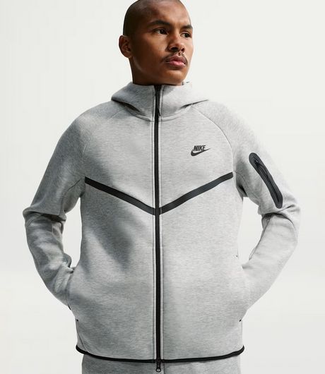 Nike Tech Fleece Windrunner Full-Zip Hoodie Dark Grey Heather/Black