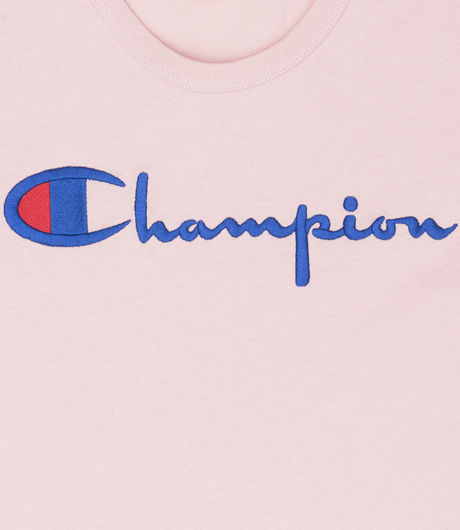 Champion Script Chest Logo Tee Light Pink