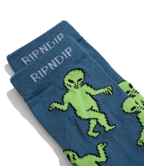 Ripndip Alien Dance Party Socks Indigo Heather