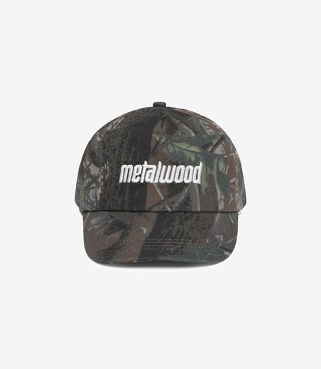 Metalwood Studio Metal Logo 5 Panel Hat Real Leaf Camo