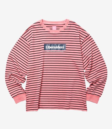 Liberaiders Garment Dyed Striped L/S Shirt Pink