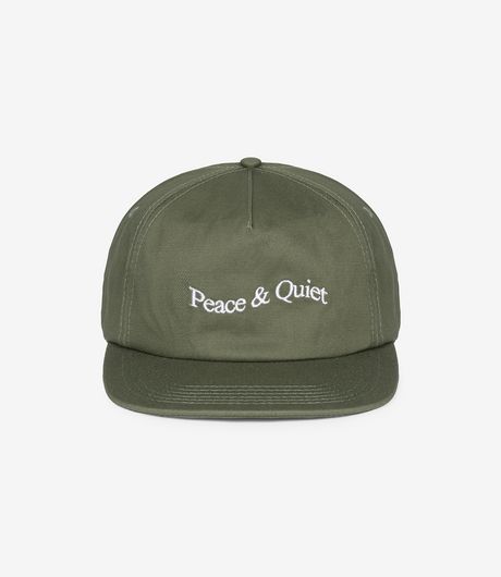 Museum of Peace and Quiet Wordmark 5 Panel Cap Olive