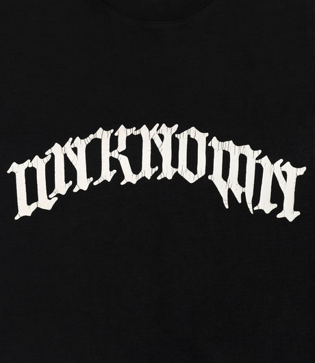 Unknown London Gothic Logo Tee Washed Black