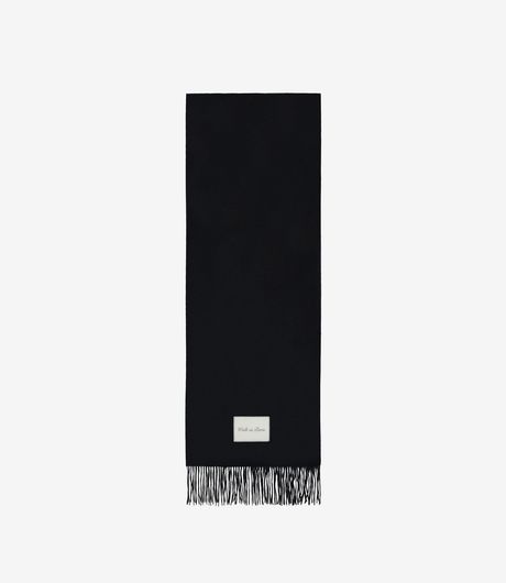 Walk In Paris Classic Wool Scarf Black