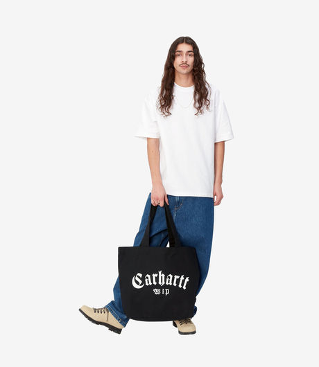 Carhartt WIP Canvas Graphic Tote Large Onyx Print Black/White