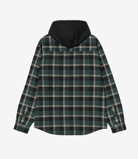 Carhartt WIP Cobrin Shirt Jac Cotton Twill Flannel Check Dark Scarab