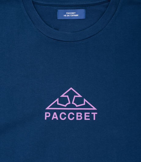 Rassvet Large Logo Print T-Shirt Navy