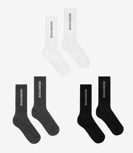 Salomon Everyday Crew 3-Pack Socks Black/White/Med Grey Melange