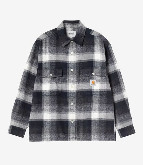Carhartt WIP L/S Esterson Shirt Check Dark Navy