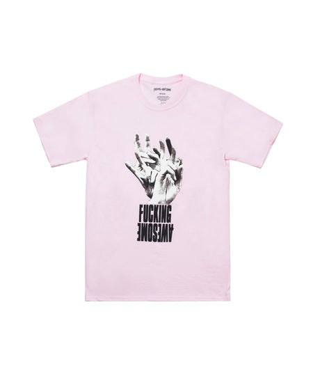 Fucking Awesome Fingers Tee Pale Pink