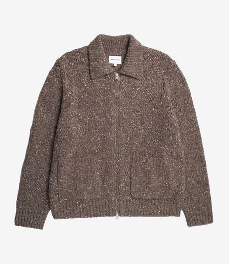 Norse Projects Erik Donegal Diamond Jacket Seal Brown