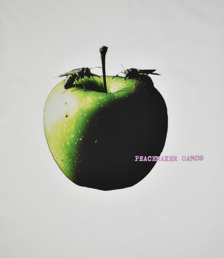 OAMC Peacemaker Oversize Tee Apple Print White