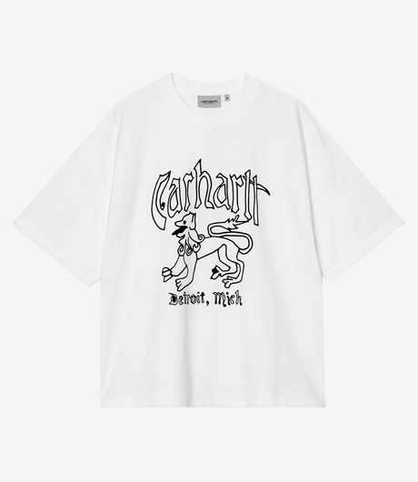 Carhartt WIP S/S Hackwork T-Shirt White Heavy Stone Wash