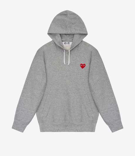 Comme des Garçons Play Pullover Hoodie Grey Heather