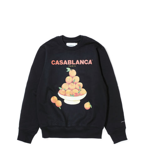 Casablanca Pyramid Of Oranges Heavy Sweatshirt Black
