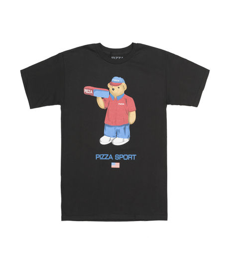 Pizza Skateboards Pizza Bear Tee Big Front Black