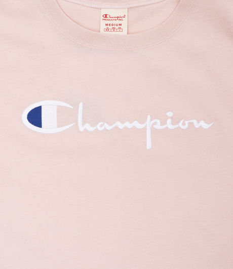 Champion Reverse Weave Woman Script Logo Maxi Tee Pink