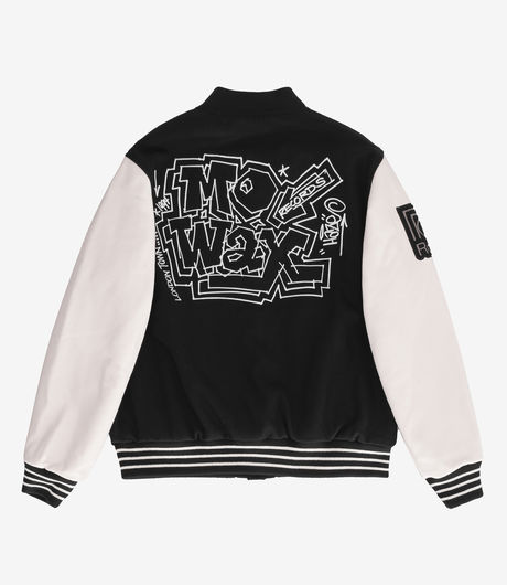 Pleasures x UNKLE Varsity Jacket Black/White
