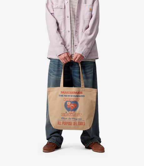 Carhartt WIP Graphic Tote Dearborn Canvas Arcan Print Dusty H Brown