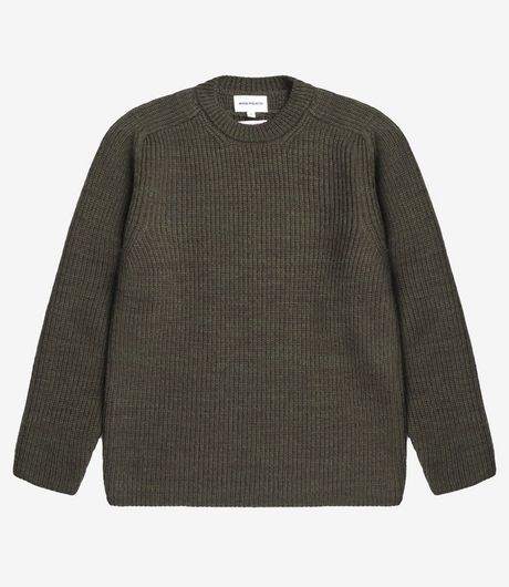 Norse Projects Sigurd Military Rib Crew Neck Olive Night