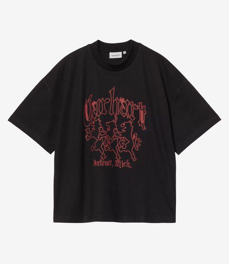 Carhartt WIP S/S Hackwork T-Shirt Black Heavy Stone Wash