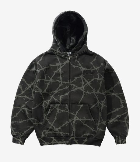 Butter Goods Wired Zip-Thru Hood Charcoal