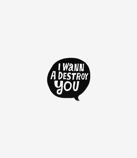 by Parra Destroy You Enamel Pin Black