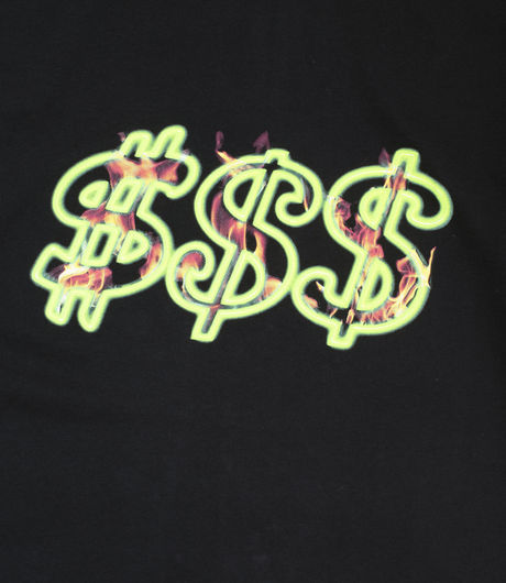 SSS World Corp Fire Dollar Fire Tee Black
