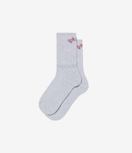 Polar Skate Co College Large Rib Socks Heather Grey
