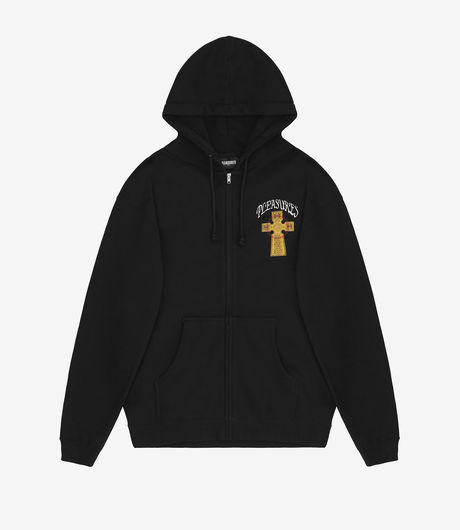 Pleasures Vegan Zip Hoody Black