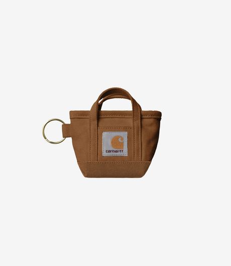 Carhartt WIP Mini Tote Bag Keychain Hamilton Brown