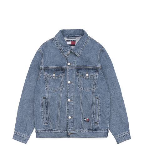 Tommy Jeans Crest Flag Trucker Jacket Light Blue