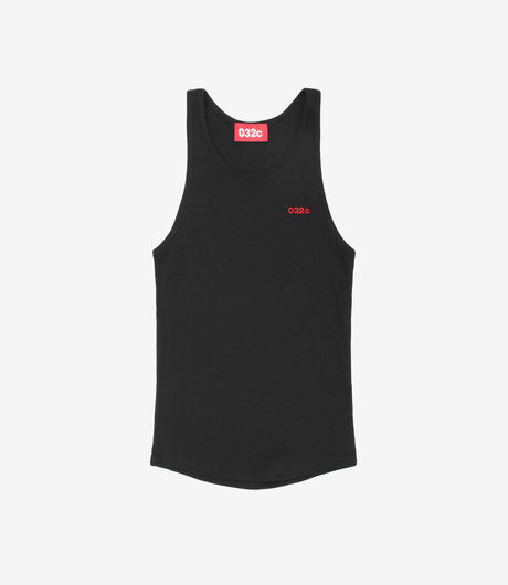 032c MARIA Ribbed Tank Top Black