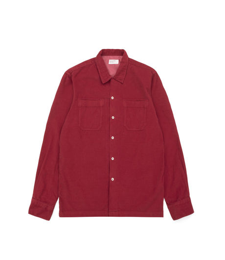 Universal Works Garage Shirt II Super Fine Cord Red